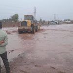 مسدودی چند راه روستای در پی بارندگی و طغیان شدید رودخانه های فصلی در قلعه گنج