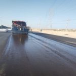 عملیات بهسازی و روکش آسفالت محور کرمان – باغین در حال انجام است