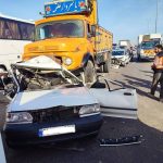 تصادف هولناک پراید و کامیون + عکس | ۴ سرنشین پراید کشته شدند